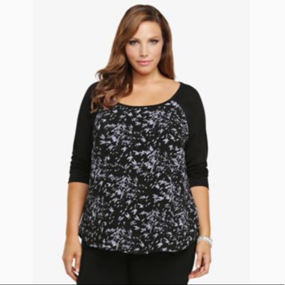 torrid abstract print top plus size 2x women